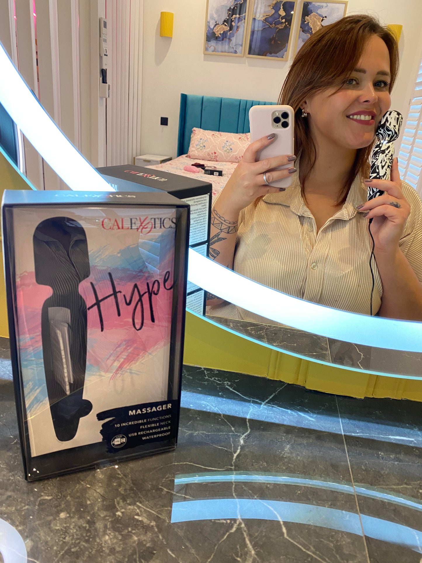 Wild Print Hype Rechargeable Waterproof Massager Wand