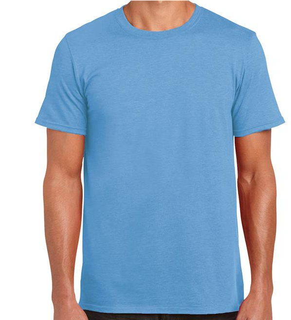 Men's Short Sleeve Regular Fit Slogan T-shirt Blue