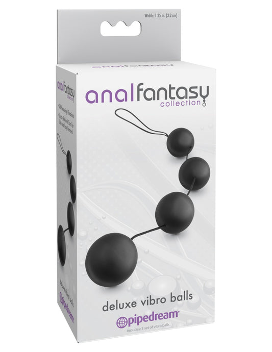 Deluxe Vibro Anal Beads Black | Waterproof Vibrating Anal Beads