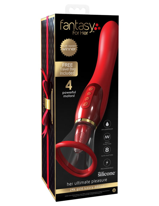 Her Ultimate Pleasure Holiday Edition Red | Suction & G-Spot Vibrator