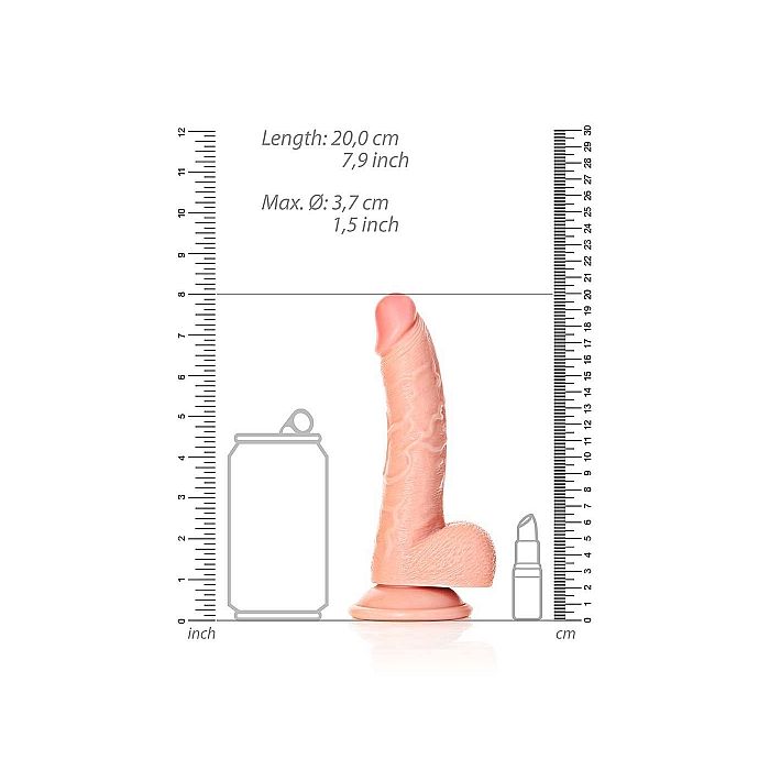 RealRock Realistic Dildo | Suction Cup & G-Spot Curve 7 INCH