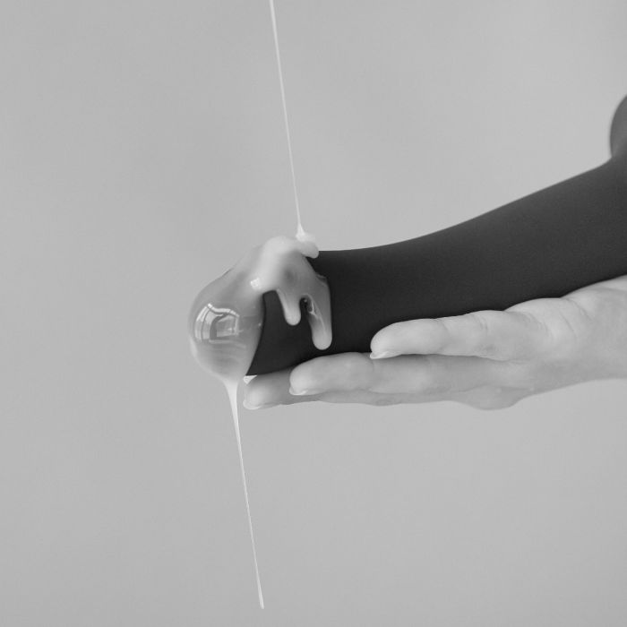 Squirting Cum Dildo Black | Silicone Ejaculating Dildo with Syringe